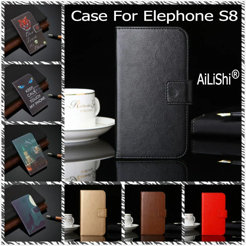 

AiLiShi PU Leather Case For Elephone S8 Luxury Flip Protective Cover Wallet With Card Slots S8 Elephone Case Hot Sale In Stock
