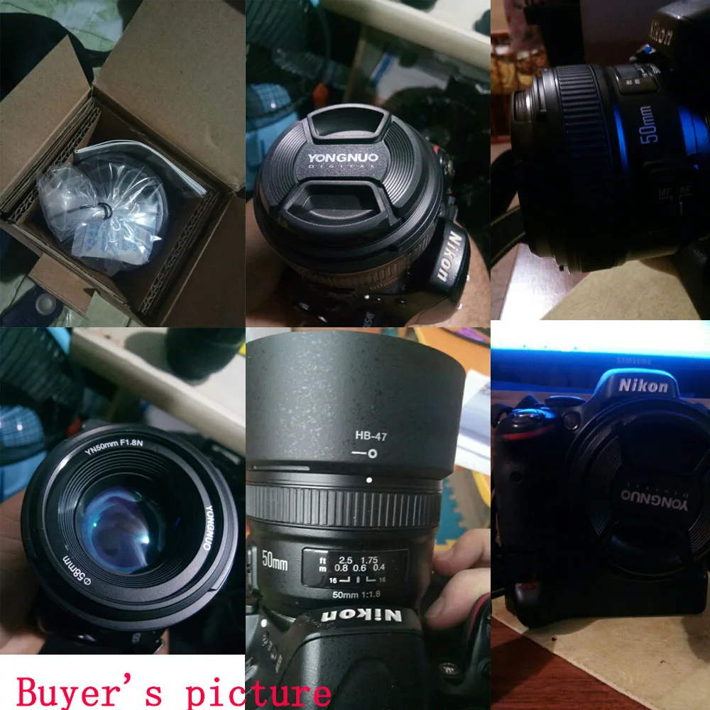 Оригинальный объектив YONGNUO YN 50 мм f/1 8 AF диафрагма YN50mm автофокус Большая для