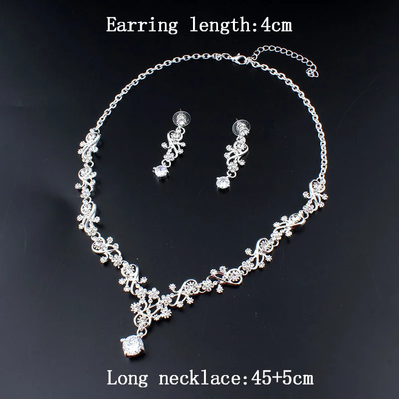 Jiayijiaduo, Женское Ожерелье серебряного цвета, модное свадебное ожерелье для невесты, подружки невесты, колье, ювелирное изделие, круглое хрустальное ожерелье, новинка