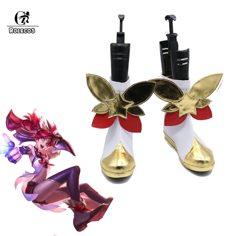 

ROLECOS LOL Star Guardian Jinx Cosplay Shoes LOL Jinx Cosplay Boots Magical Girl Jinx Cos