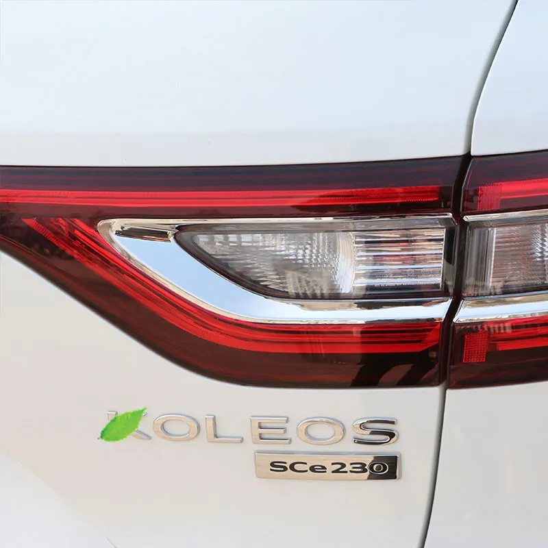 

4PCS/SET Chrome Car Rear Lights Cover Taillight Trim Sticker For Renault Koleos For Samsung QM6 2017 2018 Accessories