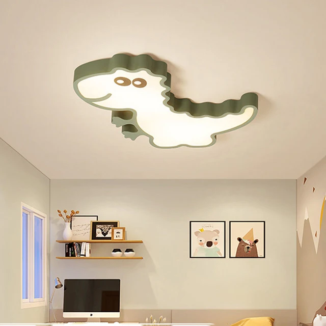 Us 120 0 25 Off Dinosaur Baby Green Pink White Color Modern Led Ceiling Lights For Bedroom Kids Room Children Lamp Fixtures In