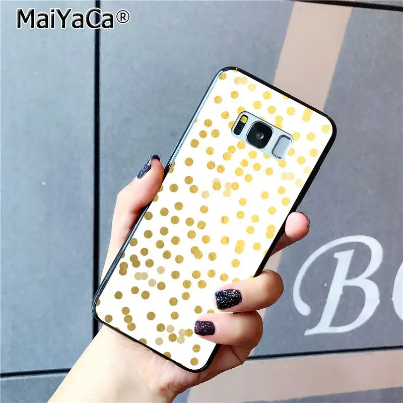 Red Black Gold Polka dots Dot