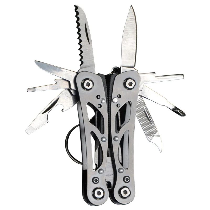

Axeman Multifunction Tool Knife Scissor Bottle Opener Screwdriver Keychain/Ring Saw 13 in 1 Portable Travel Kits