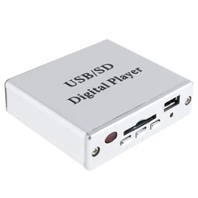 Dc 12V цифровые часы Авто Мощность усилитель Mp3 Аудио Плеер ридер 3-Электронная кнопочная панель Управление Поддержка/Usb/Sd/Mmc карты с удаленным