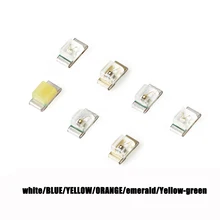 100 шт. SMD 0402 светодиодный Диод 0402 супер яркий белый красный зеленый желтый синий SMD светодиод светодиодный чип
