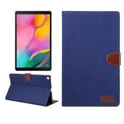 Для Samsung Galaxy Tab A 10,1 2019 чехол T510 джинсовая ткань смарт-чехол для кошелька карманная фоторамка Авто Сон Пробуждение книга Fundas