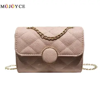 

Luxury Brand Ladies Mini Chain Shoulder Bags PU Leather Solid Color Crossbody Bag for Women