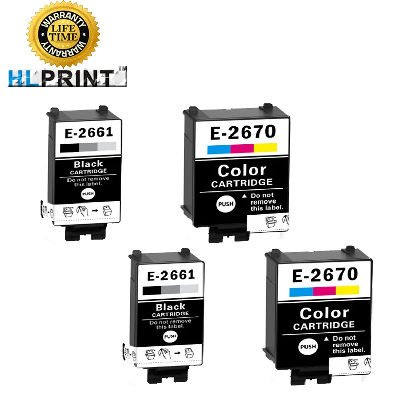 

T2661 T2670 ink cartridge compatible for Ep WorkForce WF-100W WF100W printer pigment ink 4pcs