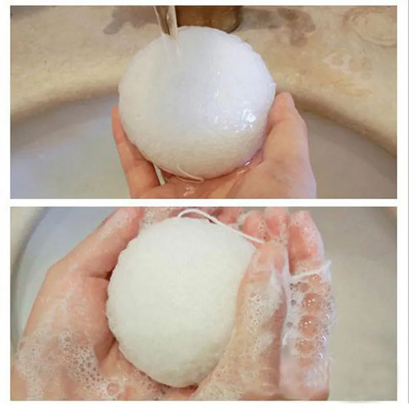 

Ladies Natural Konjac Konnyaku Facial Puff Wash Cleansing Sponge Makeup Sponge White