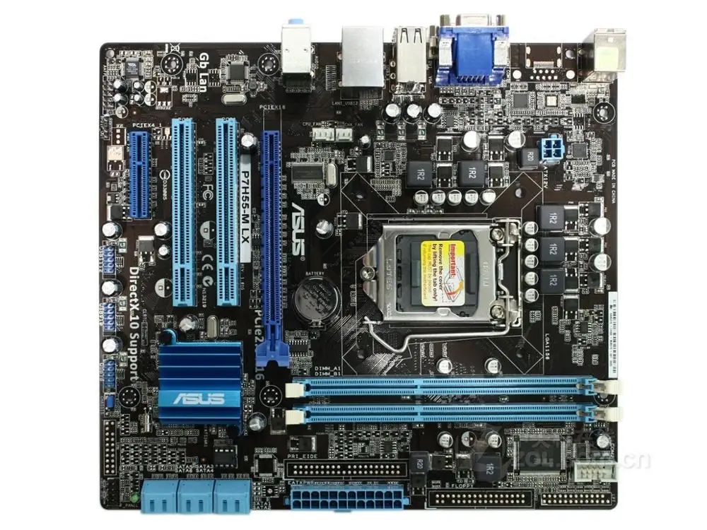 Asus P7H55 M LX настольная материнская плата H55 Socket LGA 1156 для Core i7 i5 i3 DDR3 8G SATA2 USB2.0 DVI uATX