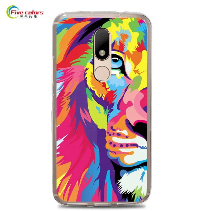 

For Case Five colors Perfect Design Cartoon Pattern Painted Soft Silicone Back Cover Case for Motorola Moto M XT1662 5.5 inch