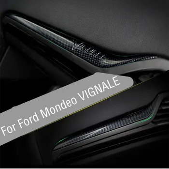 

2015 New Arrive 1Pcs Car Passenger Air Outlet Modify Sticker for Ford Mondeo VIGNALE 2015 Carbon fiber Decorative Sticker