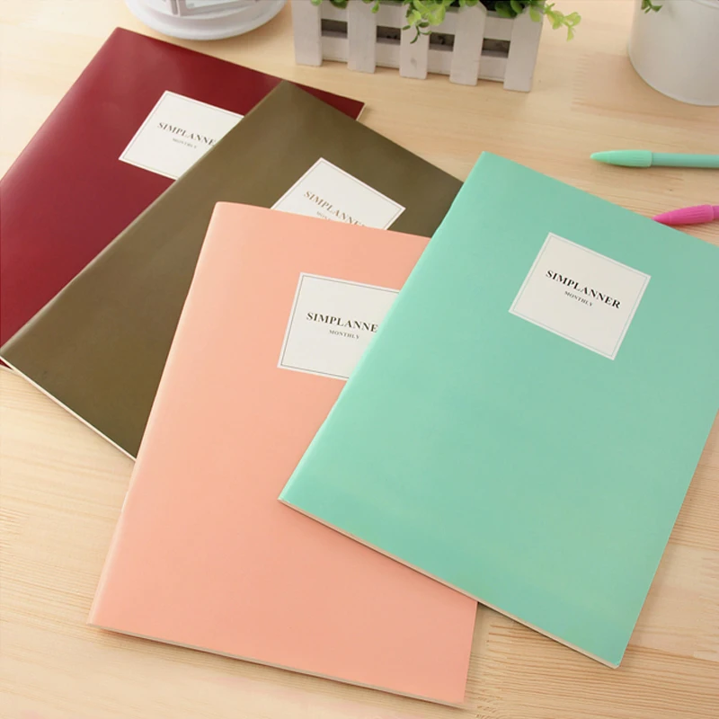 

3 pieces factory sale fashion 3099 mini notepad fresh fashion and simple diary large diary notebook 255*182mm random color