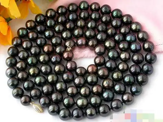 

song voge gem nanJ2071 ROUND BLACK FRESHWATER CULTURED PEARL NECKLACE