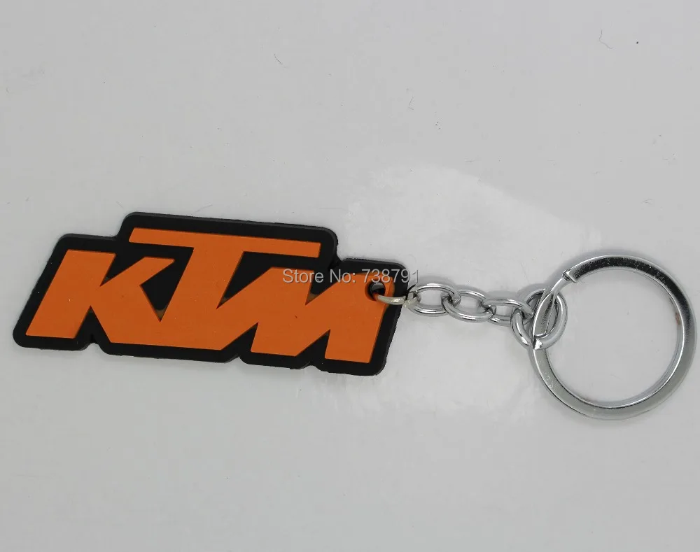 

Free Shipping FOR KTM Motorcycle Racing PVC Rubber Keyring / Keychain Emblem KTM Key Chain Rings