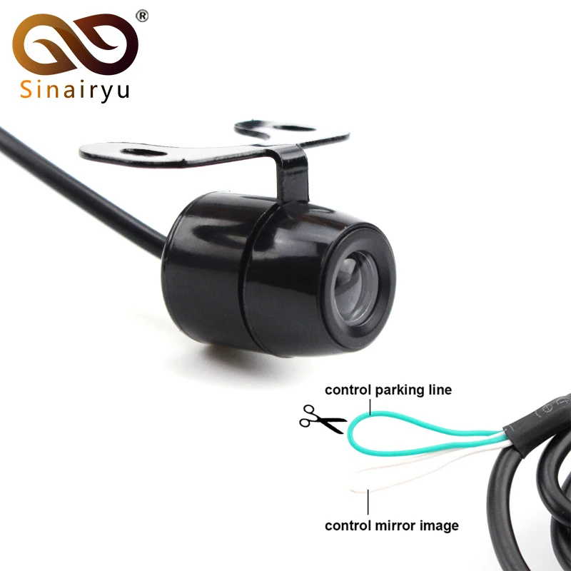 

Sinairyu Waterproof CCD Car Vehicle Rearview Front Side View Backup Reversing Camera with or without Mirror Image Convert Line