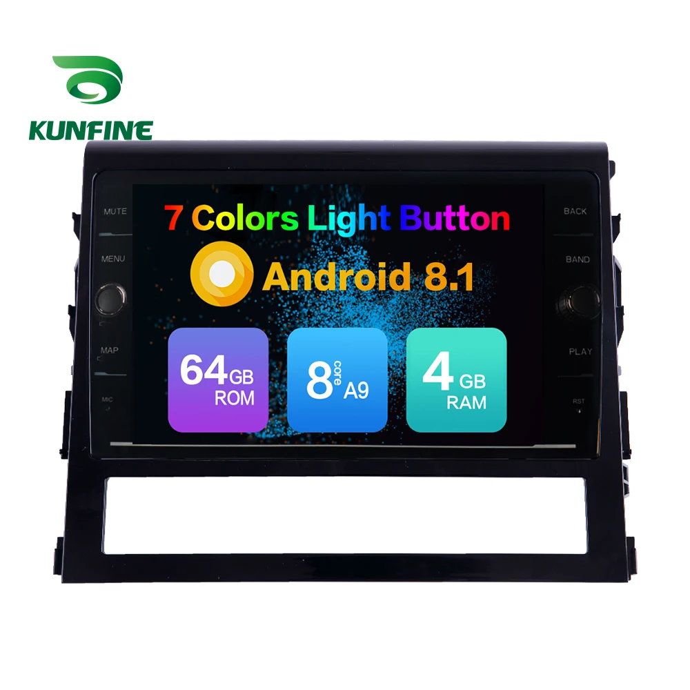 Clearance Octa Core 4GB RAM 64GB ROM Android 8.1 Car DVD GPS Player Deckless Car Stereo For Toyota LAND CRUISER 2016-17 Radio Headunit 1