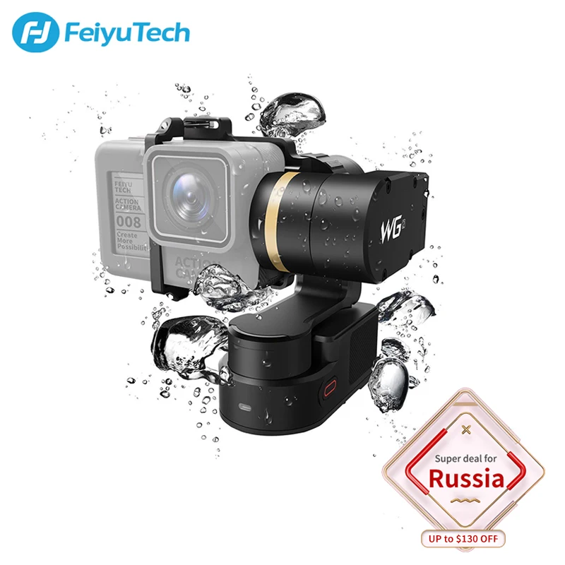 

FeiyuTech WG2 IP67 Waterproof Stabilizer Wearable & Mountable Gimbal for YI 4K GoPro Hero 6 5 4 Session Action Camera