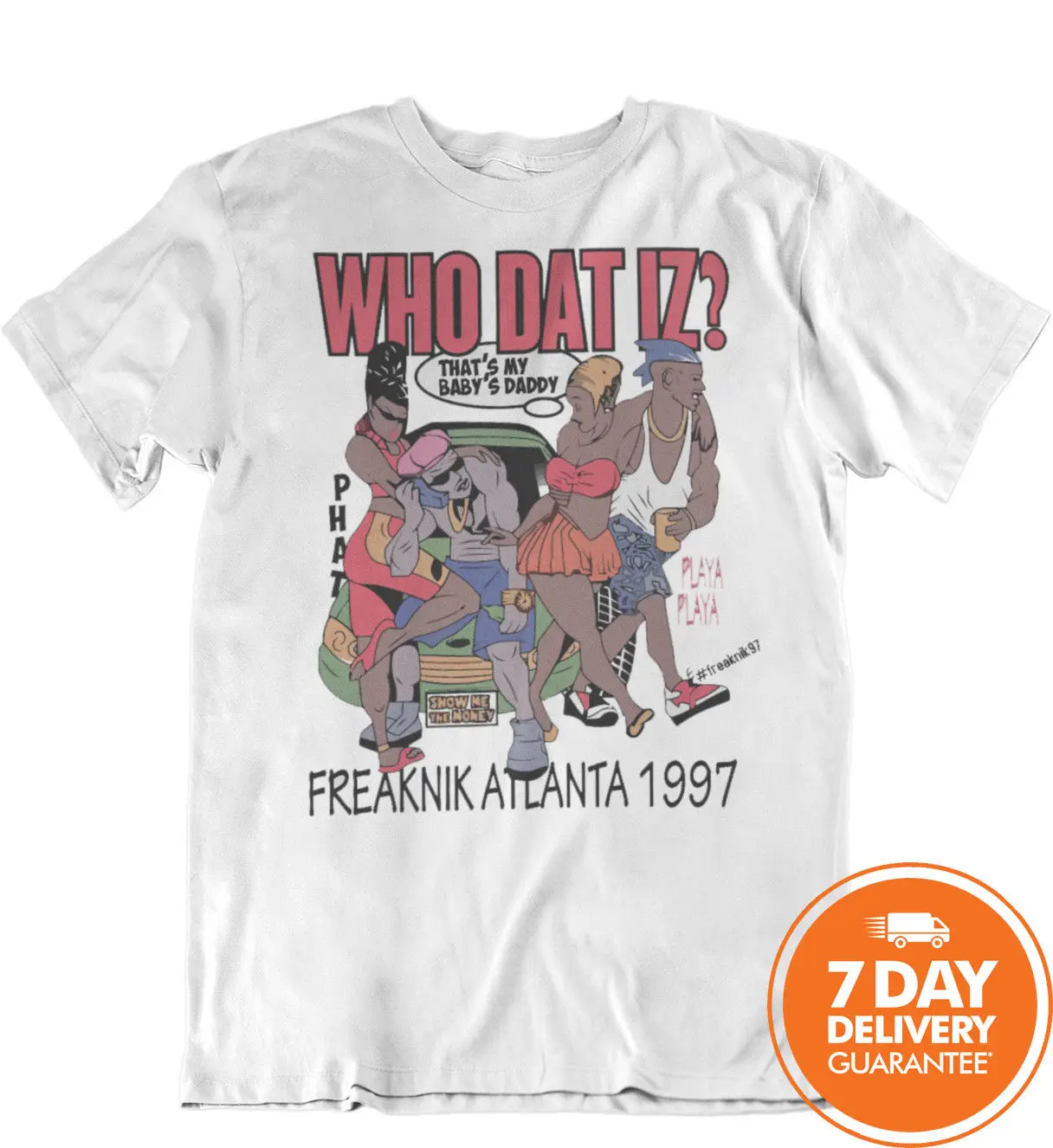 Freaknik Atlanta 1997 Vintage White T Shirt for Men 100% Cotton Great