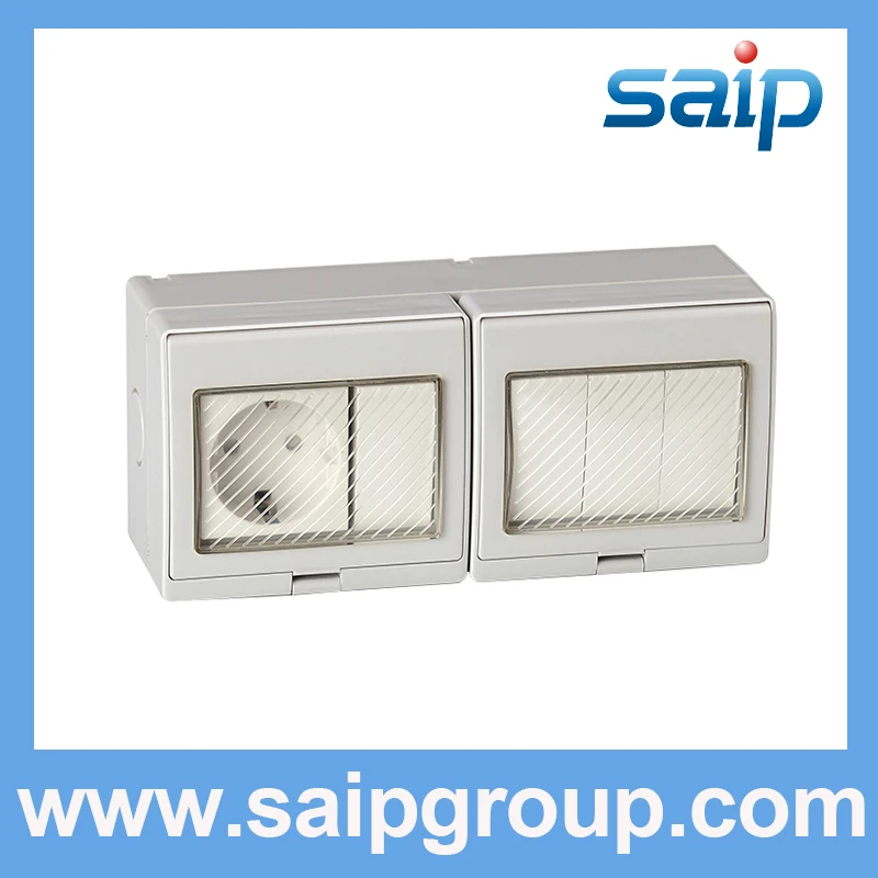 

Best selling Waterproof four-position switch with one German style socket (SP-SR4S)
