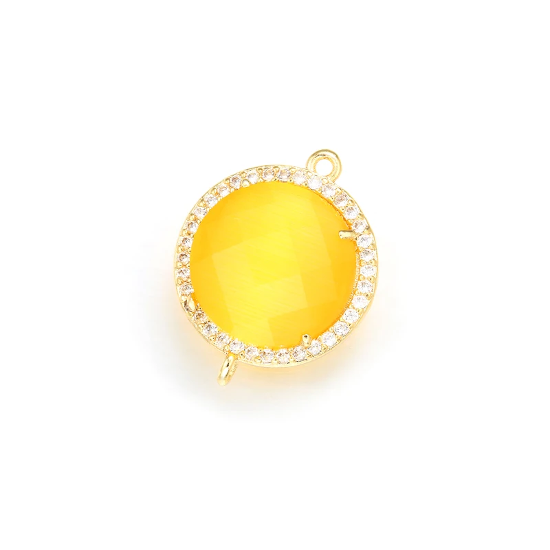 ZHUKOU 새로운 18x22mm 크리스탈 커넥터 액세서리 목걸이 쥬얼리 장식 모델에 대한 캔디 쥬얼리 결과 만들기: VS334