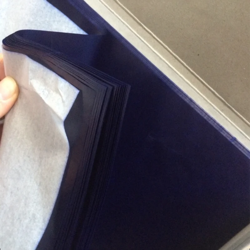 

50pcs Blue Double Sided Carbon Paper Accounting 48K Thin Type Stationery Paper Finance Carbon Paper Office School Stationery