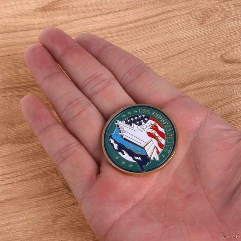 2018 Подлинная Памятная коллекция монет Художественное покрытие независимая CV62 авианосец ВМС неточная монета