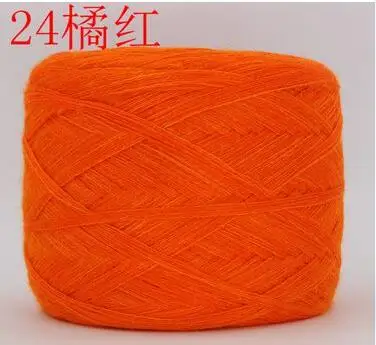 TPRPYN 500 г = 2 шт натуральная мягкая Золотая норковая шерстяная пряжа для вязания Моток кроше хлопчатобумажная пряжа для вязания BR149 - Цвет: 24 orange