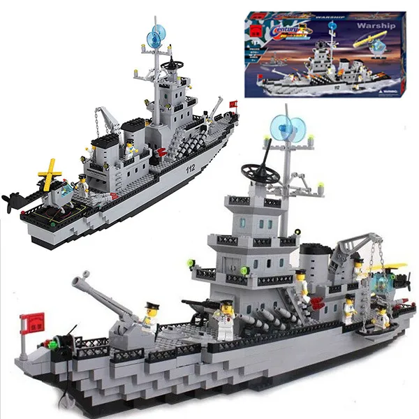 

Enlighten 112 Modern Military Cruiser Assembly Aircraft Carrier SWAT Model Bricks Building Block Toys For Gift For Children