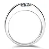 Pure 18k White Gold Ring 1CT Princess Diamond Engagement Ring For Men's Women Unisex Wedding Jewelry Promise Gift 2