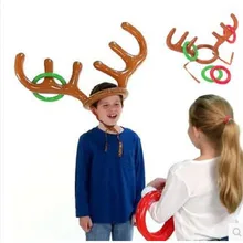 Забавная надувная шляпа оленьи рога Рождественская игрушка для детей Рождественская Детская Вечеринка Мультяшные шляпы школьные домашние уличные подарок год