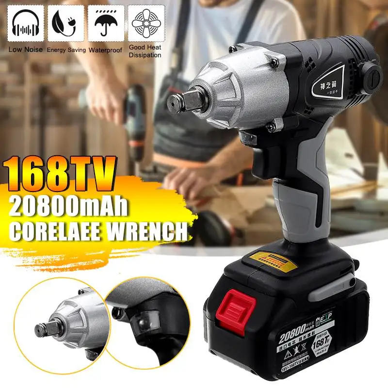 

Cordless Brushless Electric Impact Wrench Drill Socket Wrench Variable Speed 12000mAh Li Battery Hand Drill Installation Power
