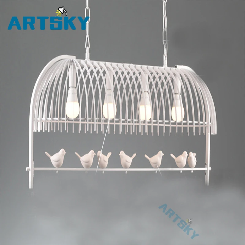 

Nordic European Simple Personality Chandeliers Light Fixtures Warm Bird Chandeliers Lighting Bedroom Restaurant Living Room Lamp