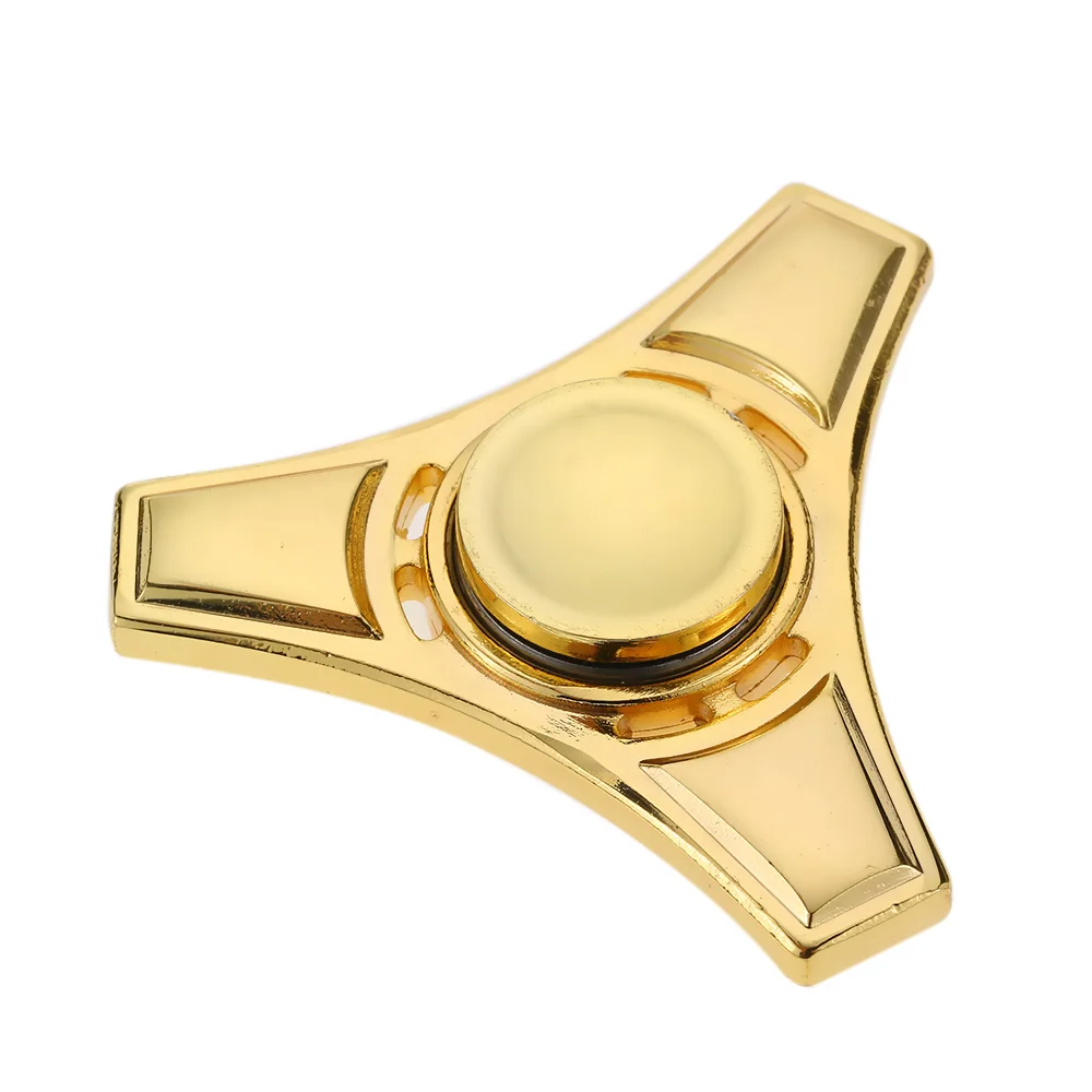 Радуга Спиннеры красочные EDC, ручная вертушка золотой алюминиевый ABS figet вращающаяся блесна Топ анти-стресс антистресс игрушки - Цвет: Gold