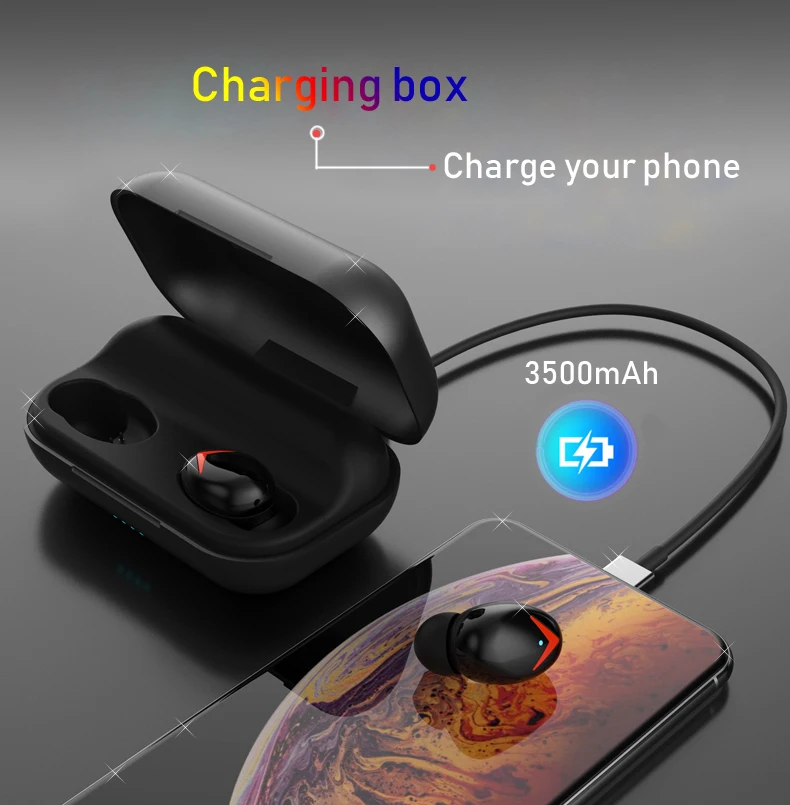 YUNAO TWS беспроводные Bluetooth наушники сенсорные ln ear спортивные зарядная коробка