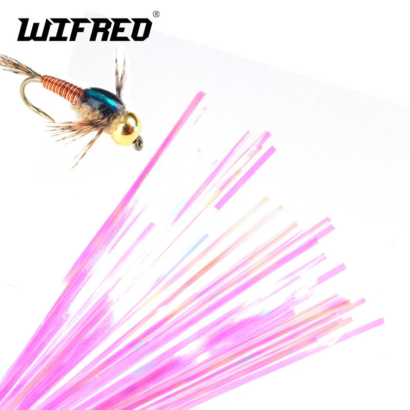 

Wifreo 2Bags 2mm Nymph Back Flashabou Tinsel Crystal Flash Jig Lure Fishing Fly Tying Material Krystal Copper John Flash Back