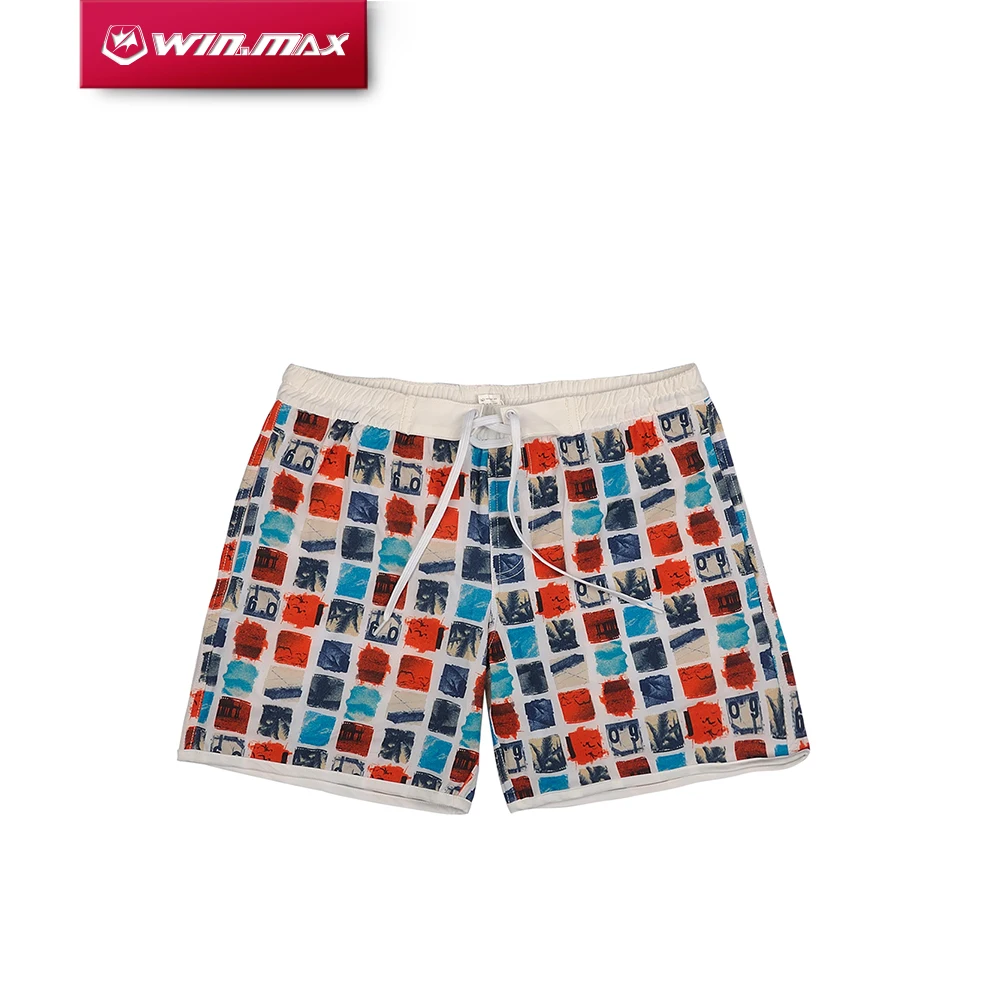 WINMAX Boys' Print Polyester Zipper Pocket Swim Shortsin Surfing & Beach Shorts from Sports