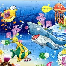 8 шт./компл. 40 шт. мультика Мирового океана пазл черепашка Акула дельфины морские животные головоломки игрушка
