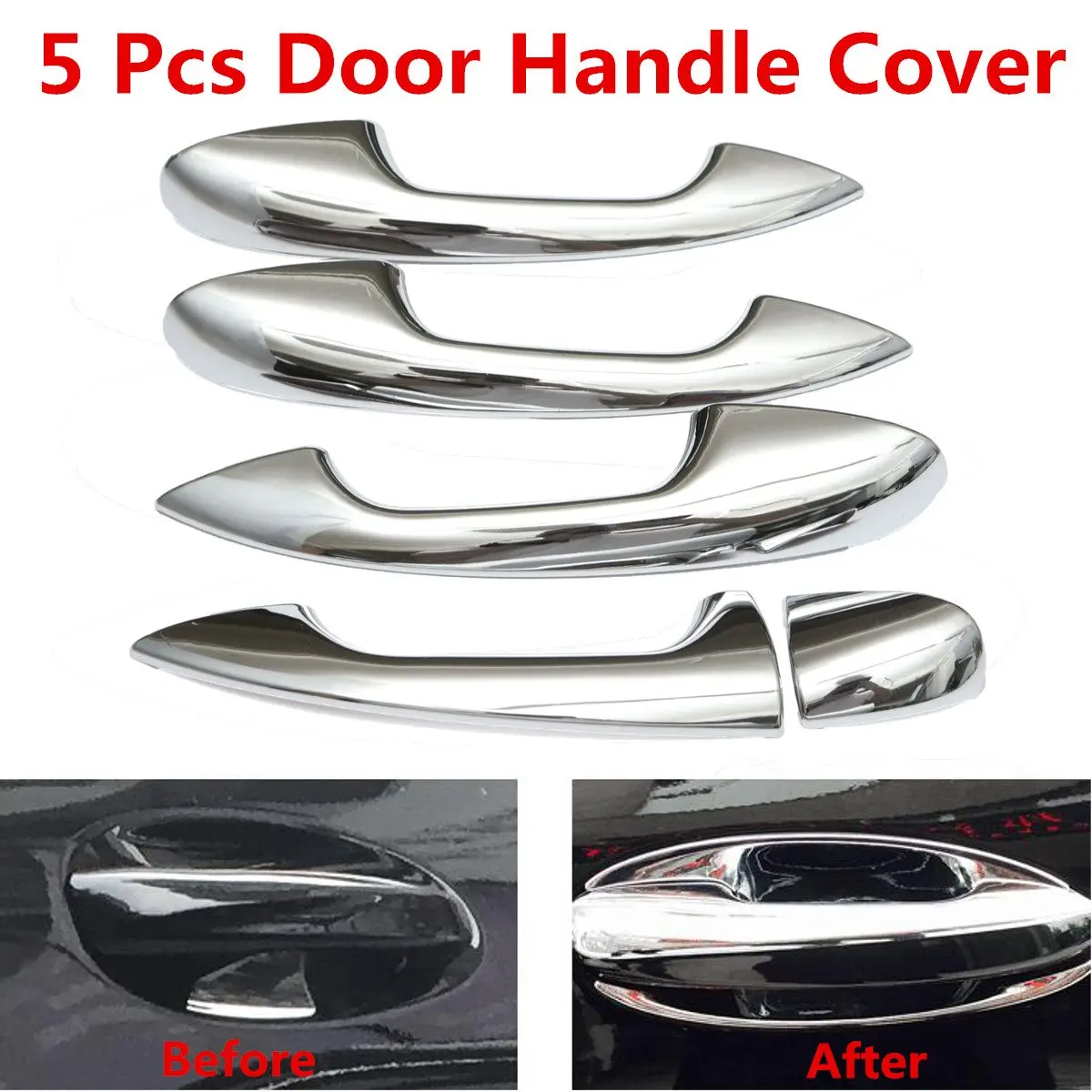 ABS Door Handle Cover Trim Chrome For Mercedes Benz C Class W205 2014