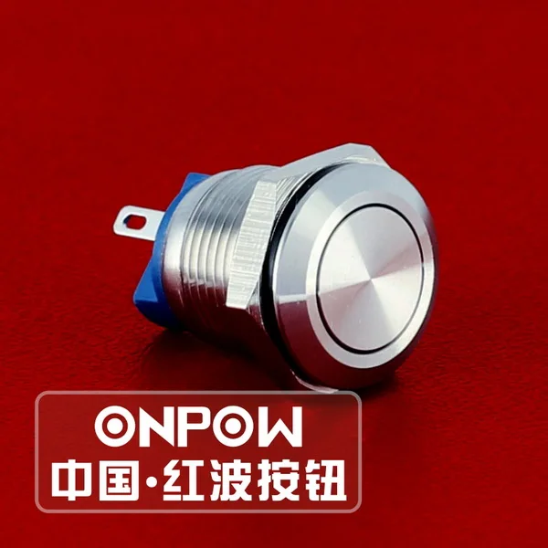 

ONPOW 12mm Mini Waterproof IP67 Momentary Pin Terminal Stainless Steel Metal Push Button Switch (GQ12AF-10/J/S) CE,ROHS
