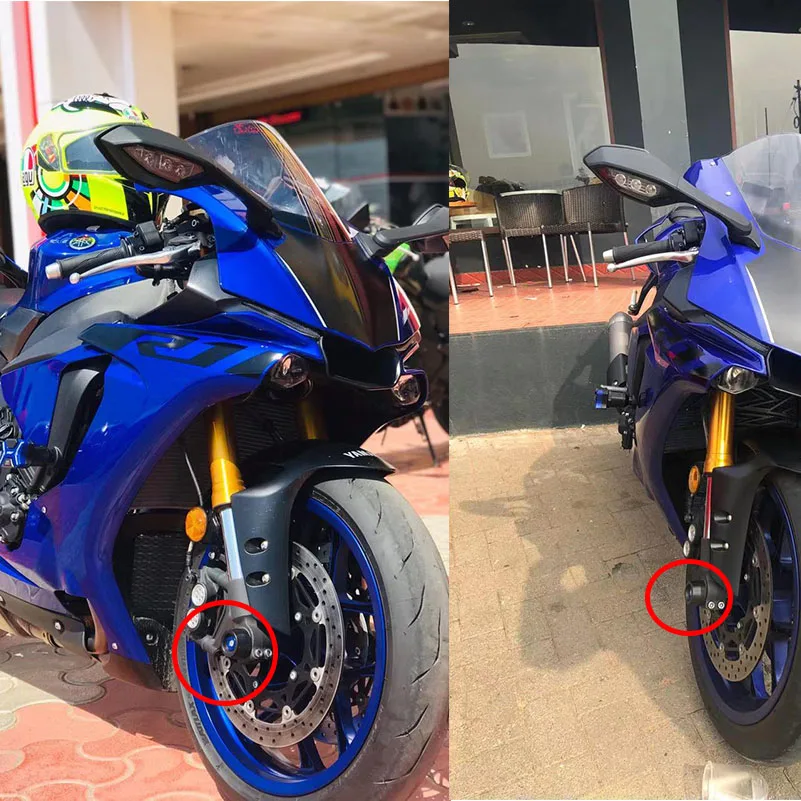 Для Yamaha YZF R1 R1M мотоциклетные передней и задней оси вилка крушение ползунки колеса протектор для Yamaha YZF-R1 R1 2009- аксессуары