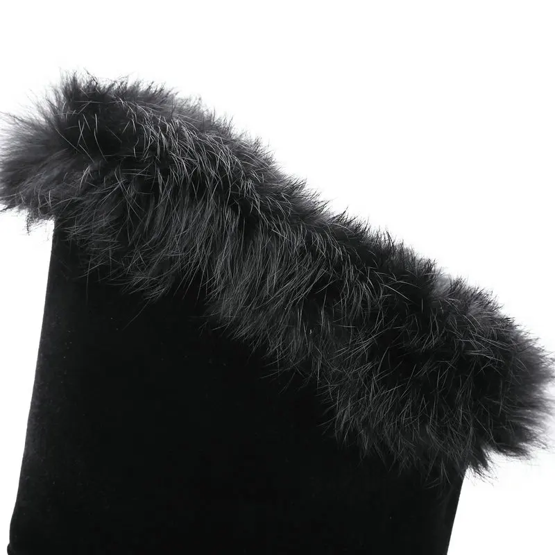 Alto Piattaforma Caricamenti Inverno Donna Neve Signore Ginocchio Caldo Sexy Partito Nero Peluche Stivali Da Sposa Delle Donne Il Sistema Nemaone Della Piatto Di Del Scarpe w4X7aZnq
