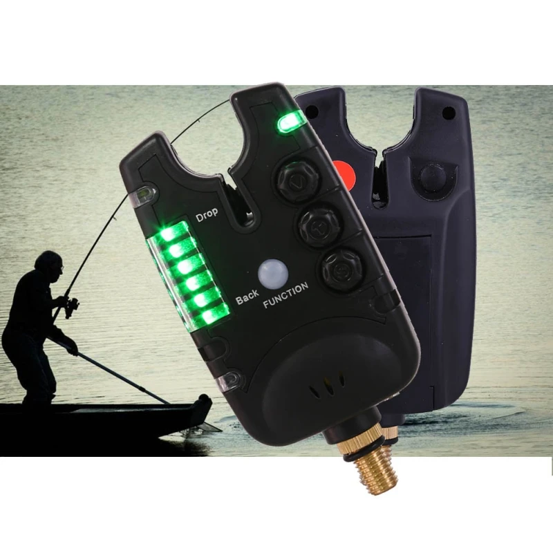 6 светодиодов Рыбалка укус сигнализация Pesca индикатор Регулируемый тон объем чувствительности громкий звук Открытый Рыбалка новые