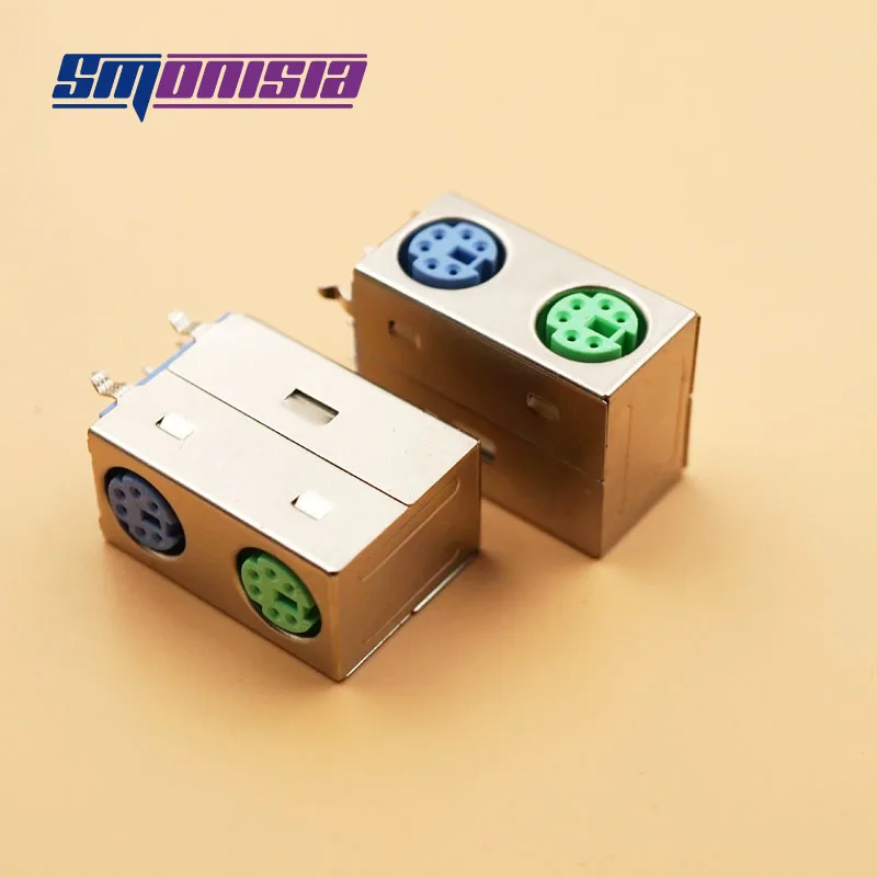 10pcs Mouse keyboard Socket 6 pin double S terminal PS2 Jacks Double