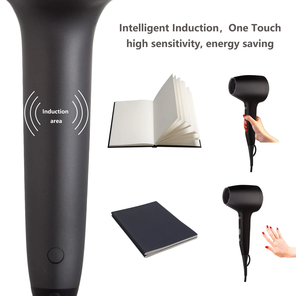 Secador de Cabelo com Sensor de Toque Secador de Cabelo Profissional Forte Vento Ionic Quente Frio 1600w 6 Velocidade 6 Cheap Secadores de cabelo