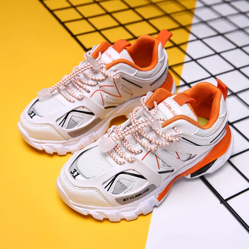 2019 الصيف أزياء الأطفال أحذية رياضية تنفس الاطفال كبيرة رياضية عارضة الصبية الصغار احذية الجري