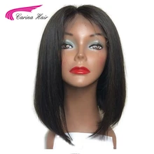 Carina Hair Malaysian Non-Remy Human Hair Full Lace Wigs Middle Part Glueless Short Bob Wigs With Baby Hair for Black Women