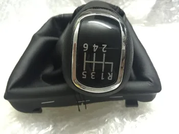 

FAT Gear Shift Knob II 09-12 SUPERB II 08-12 09-12 MK2 II 2 Leather Boot 6 Gear for Skoda Superb 3 T MKII (08-13)