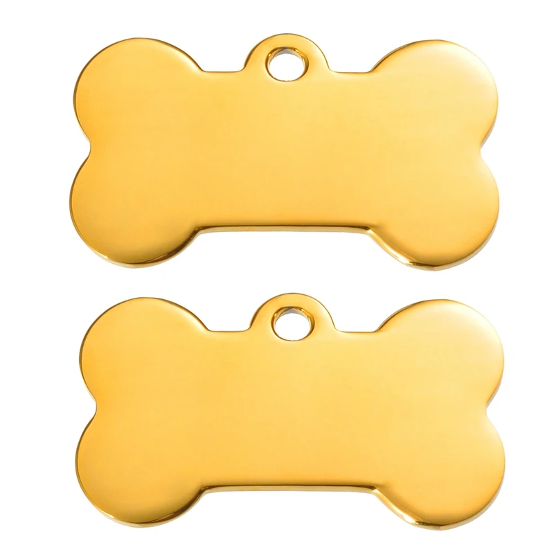 Нержавеющая сталь funique Pet ID Tag Bone Charm Двусторонняя Выгравированная собака кошка